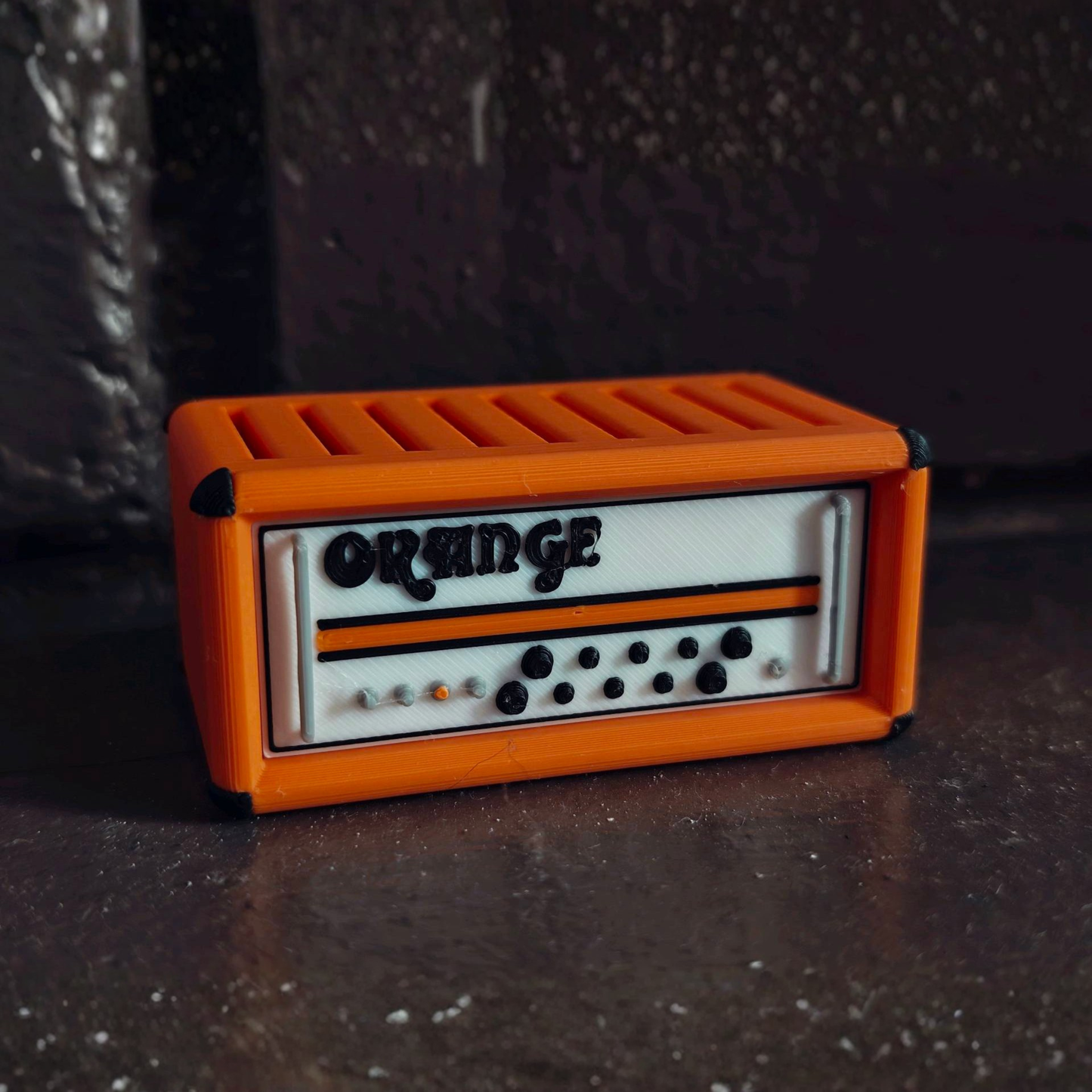 Orange amp pick holder